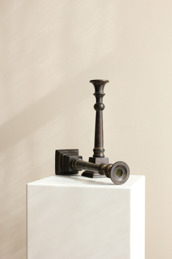 Bronze Candlestick Holders - Image 2